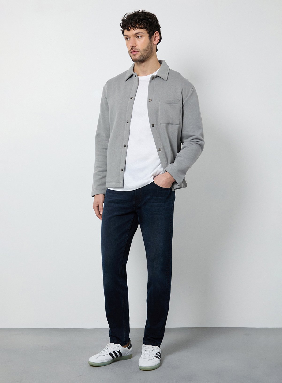 BURTON Blue Black Mid Wash Stretch Slim Fit Jean 32S - Image 2 thumbnail